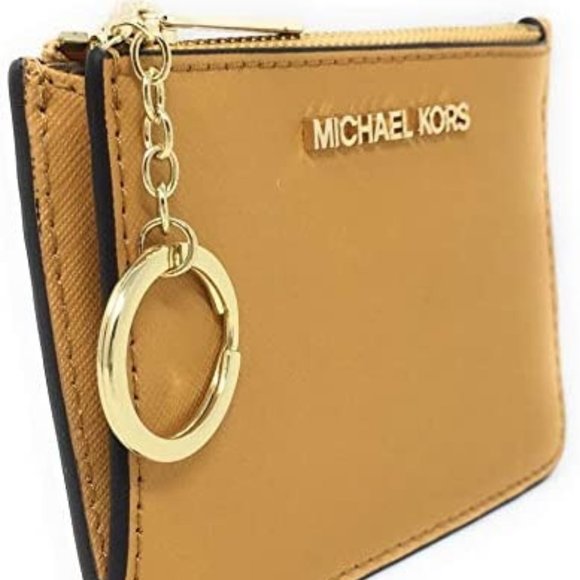 Michael Kors Saffiano Leather Zip Pouch with ID - Picture 1 of 7
